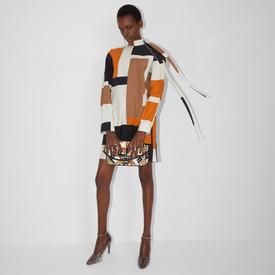 Baguette Canvas Bag With Multicolor FF Embroidery - Image 6